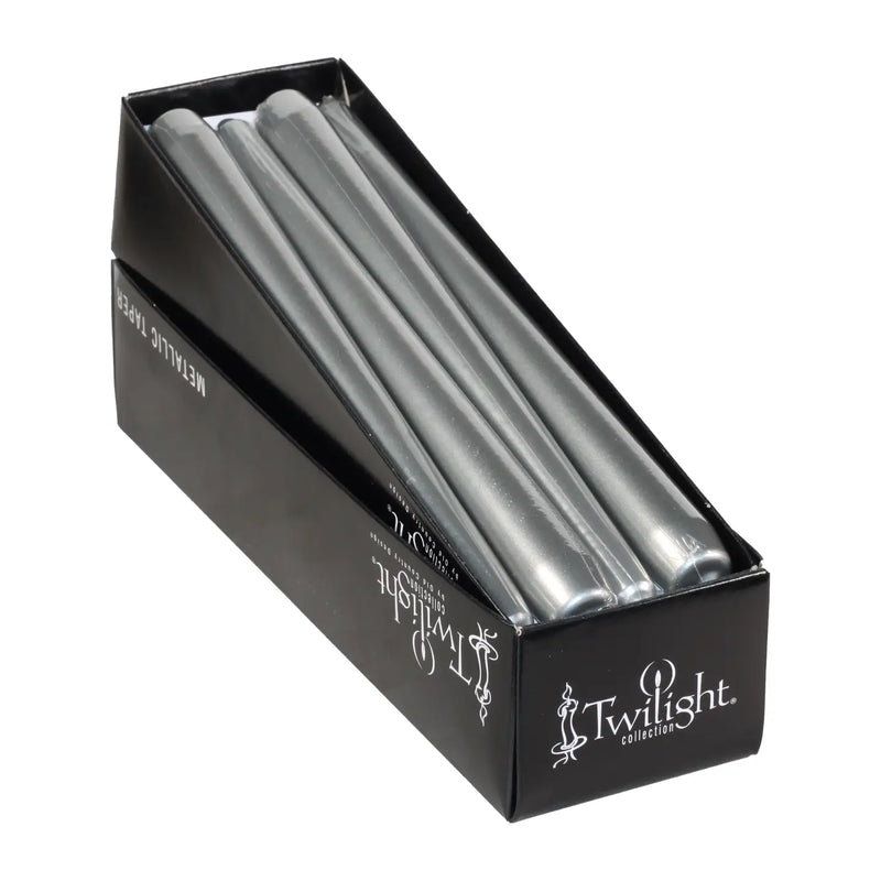 10 Inch Metallic Taper Candle - SOLD INDIVIDUALLY