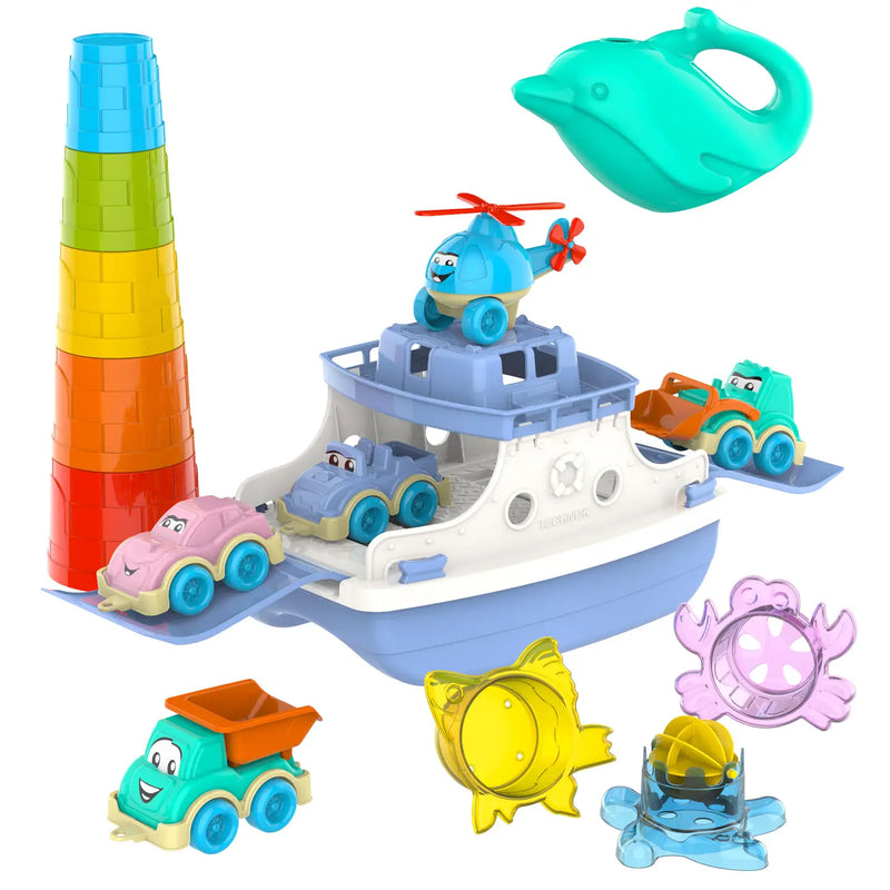 Ferry Fun & Friends | Baby and Toddlers Bath Toys Set - Made in Ukraine