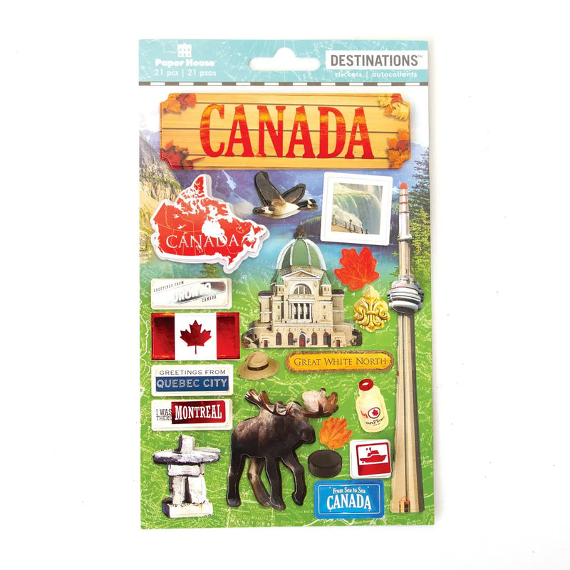 Travel-Canada Dimensional Sticker
