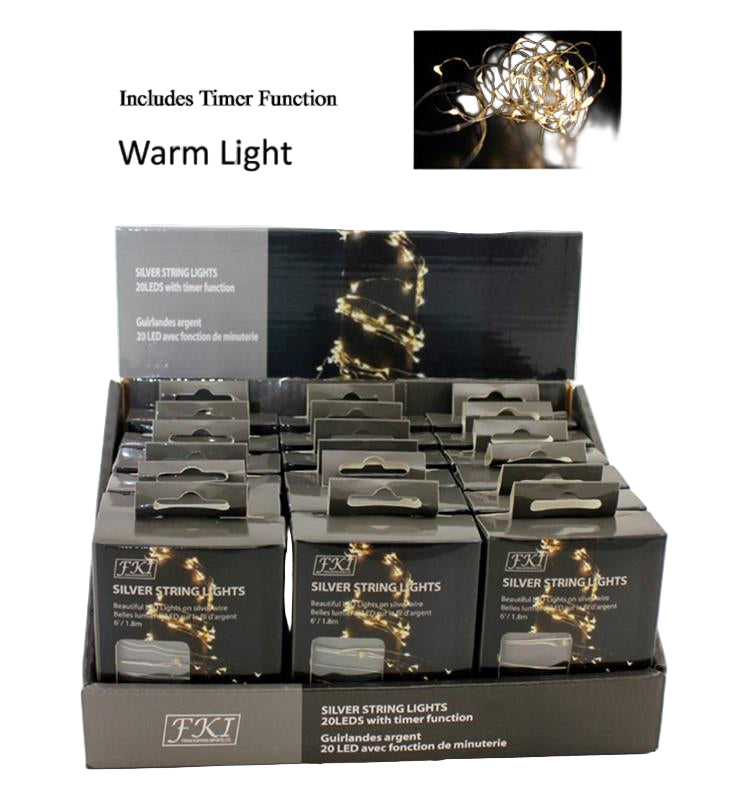 LED Mini Lights Silver - Warm White