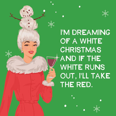 I'm dreaming of a White Christmas  Beverage Napkins