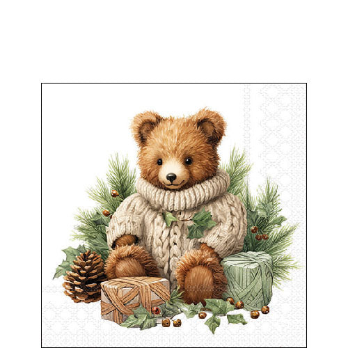 Cuddle Bear Cocktail Napkin