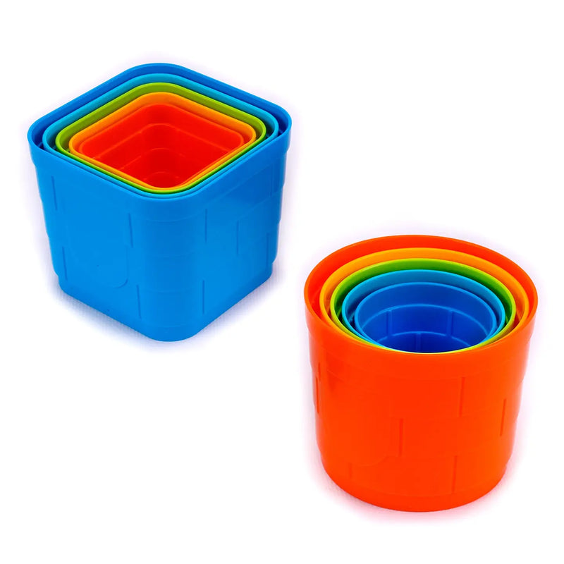 Baby Stacking Cups Toy - Set of 2 Colorful Stacking- Made in Ukraine