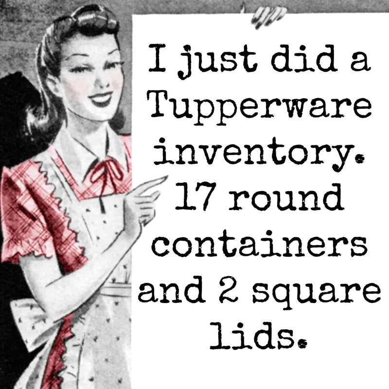 I Just Did A Tupperware Inventory...Fridge Magnet.