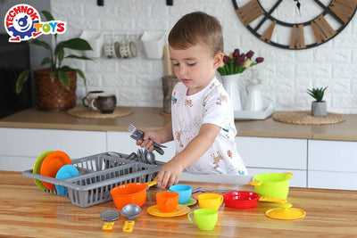 Play Dishes for Kids Kitchen - 33 Pcs Pretend Play- Made in Ukraine