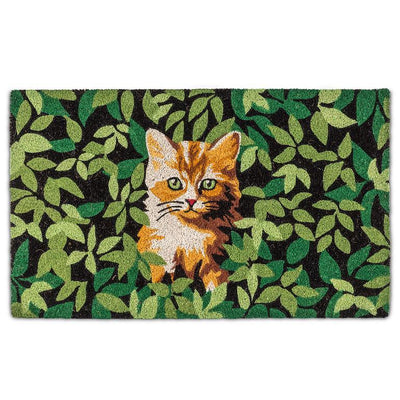 Kitten in Greenery Doormat