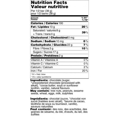 Peppermint Dark Chocolate Bar - Rogers Chocolate
