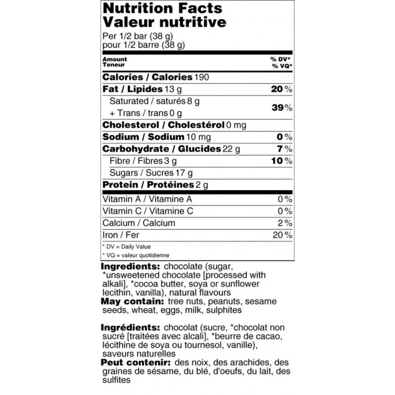 Peppermint Dark Chocolate Bar - Rogers Chocolate