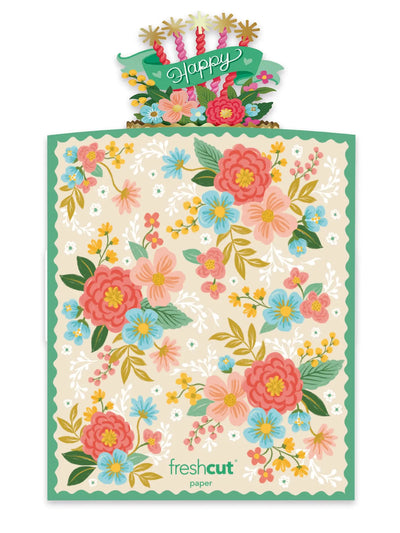 Blooming Birthday Cake Pop-up Greeting Card