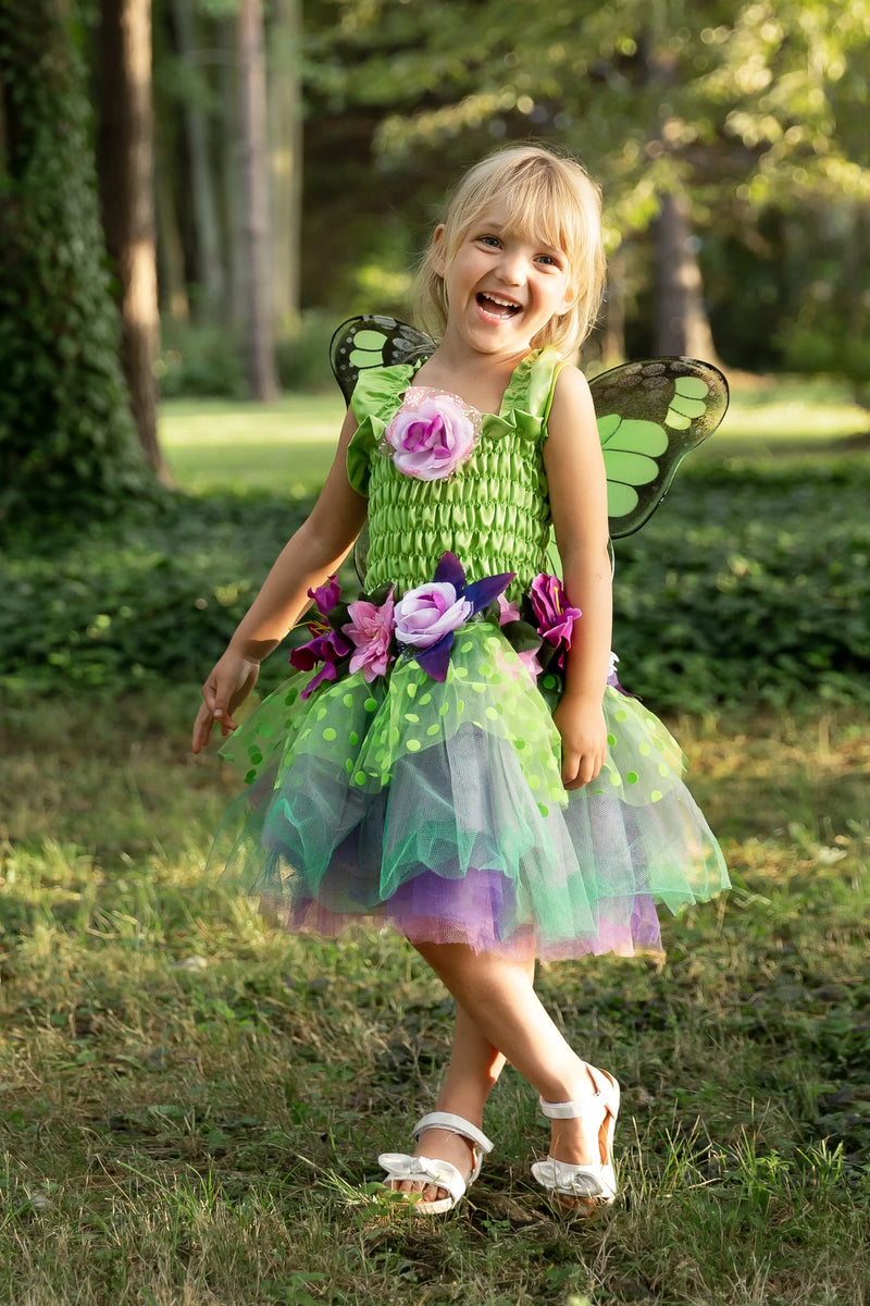 Fairy Blooms Deluxe Dress-GREEN