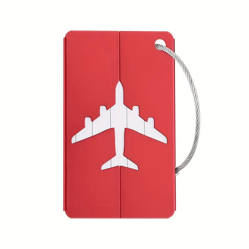 Red Aluminum Luggage Tag