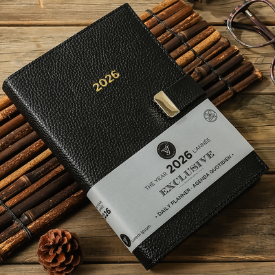 2026 Daily Planner – Exclusive Soft Cover with Clasp (Black)