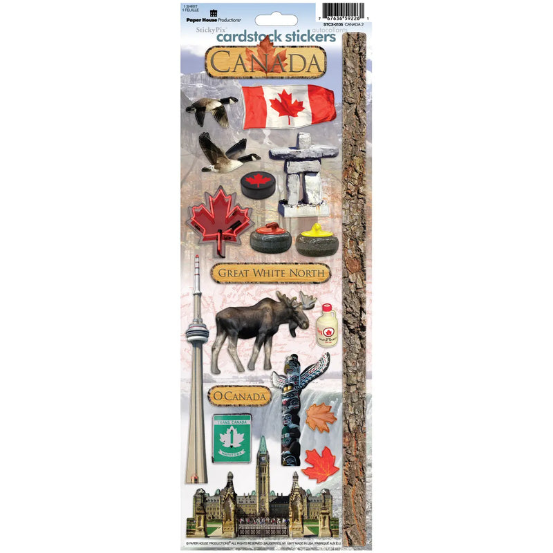 Canada Cardstock Sticker-1 sheet