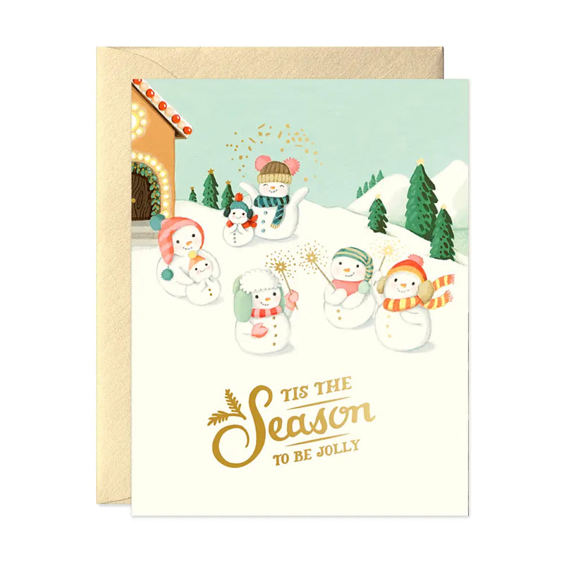 Snowman Family Greeting Card