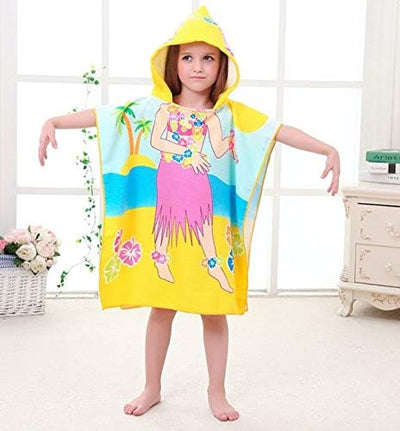 Kids Hawaiian Patterned Hoodie Towel