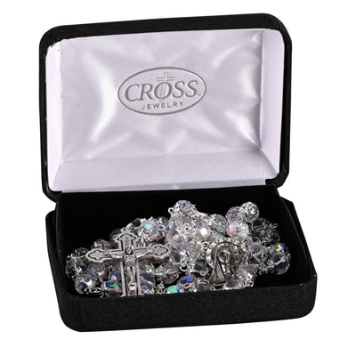Rosary Crystal Aurora Borealis Glass 21L
