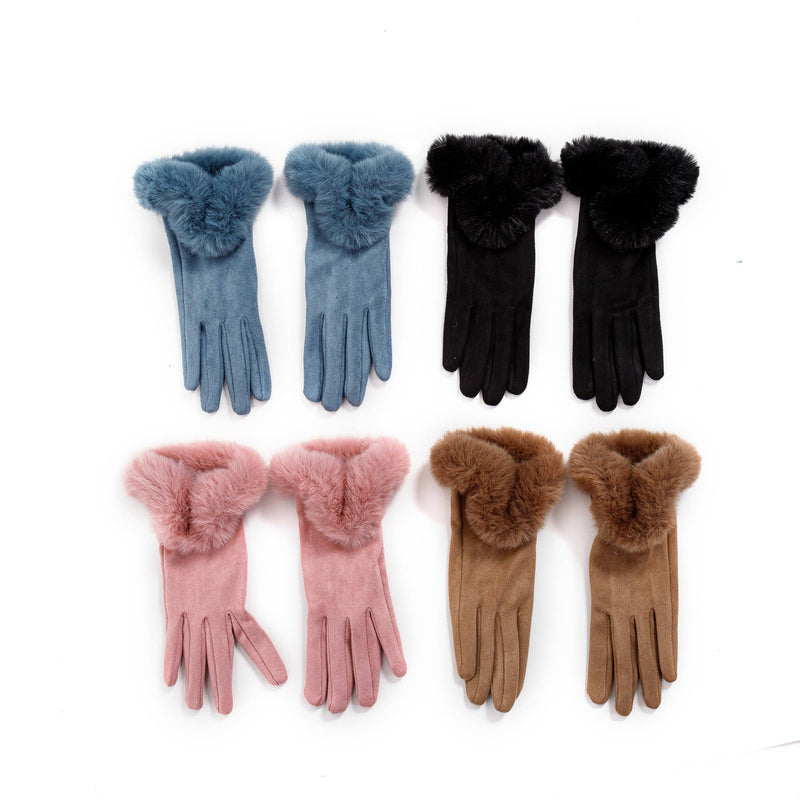 Faux Fur Cuff Gloves