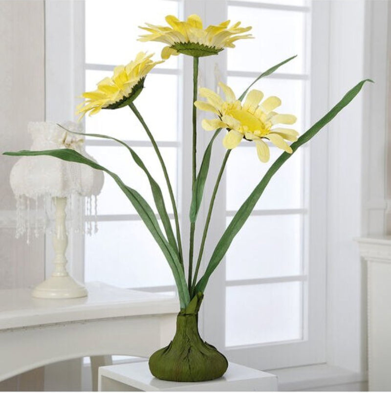 45" H Free Standing Artificial Faux Daisies in Apple Green - Lemon And Lavender Toronto