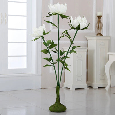 45" H Free Standing Artificial Faux Peonies: Cream - Lemon And Lavender Toronto