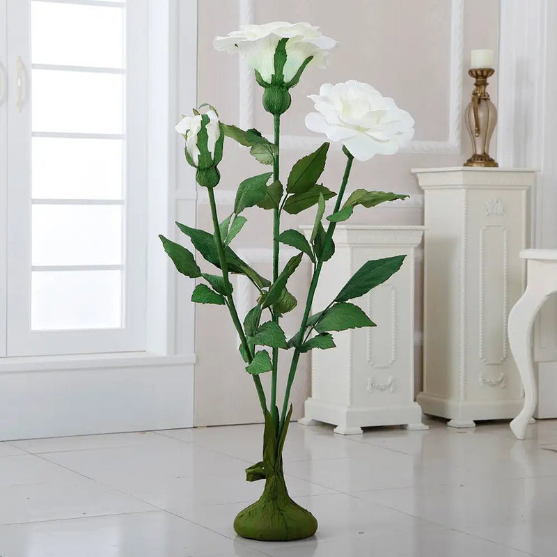 45" H Free Standing Artificial Faux Roses: Cream - Lemon And Lavender Toronto