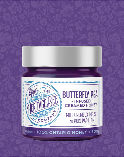 Butterfly Pea Creamed Honey - Made in Ontario