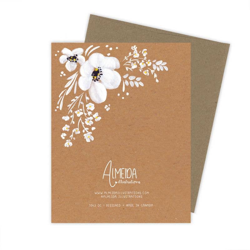 Happiest Wedding Day Floral Card