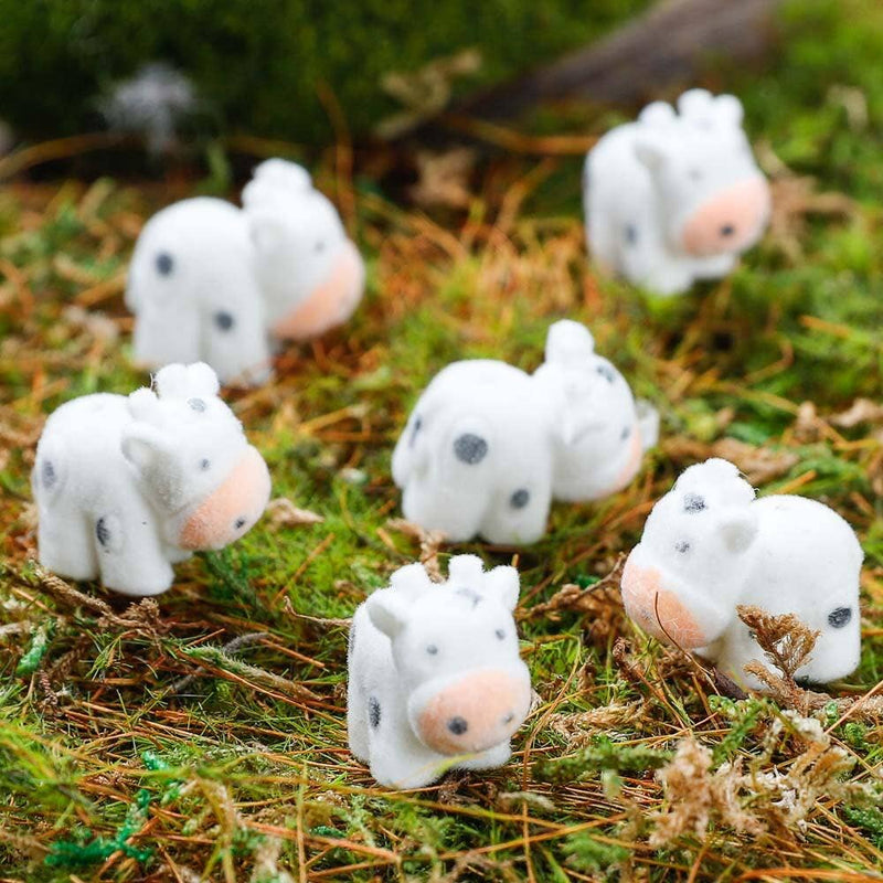 Flocked Tiny Baby Cow - Sold Individually