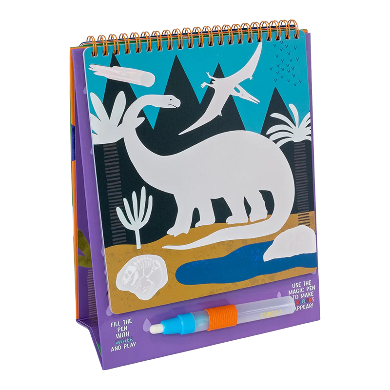 Dino Magic Colour Changing Watercard Easel and Pen-Floss & Rock