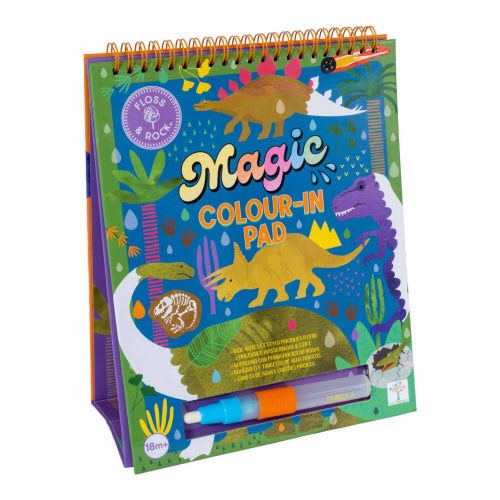 Dino Magic Colour Changing Watercard Easel and Pen-Floss & Rock