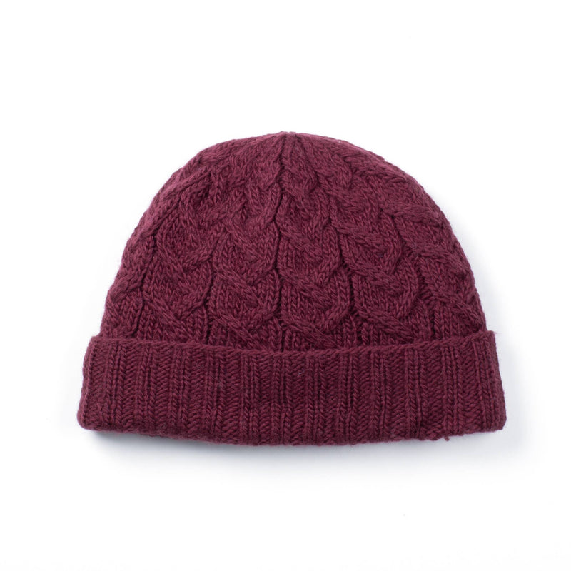 Lost Horizons Canada - Churchill Wool Hat – Textured Cable Knit Beanie