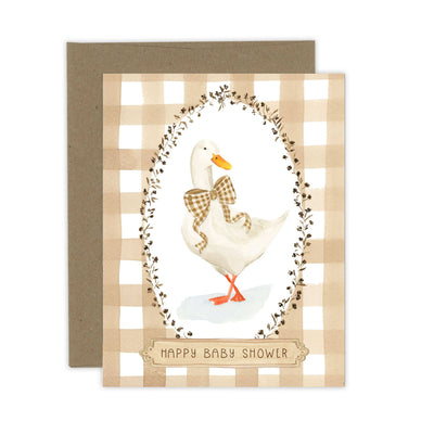 Plaid Baby Shower Card | Goose Card