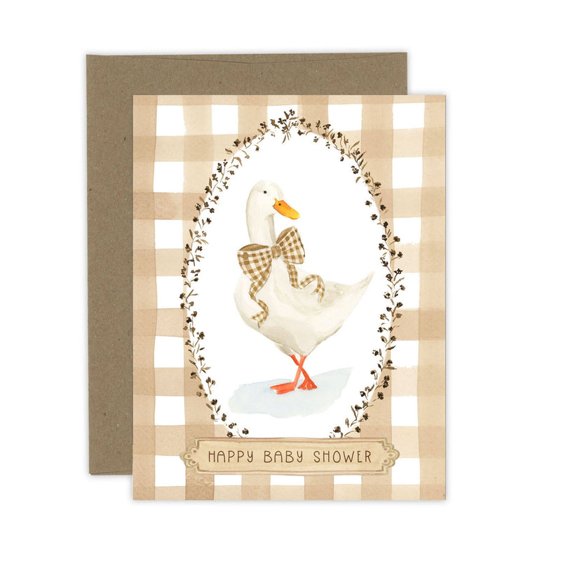 Plaid Baby Shower Card | Goose Card