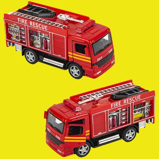 5" Die - Cast Pull Back Fire Engine Rescue - Lemon And Lavender Toronto