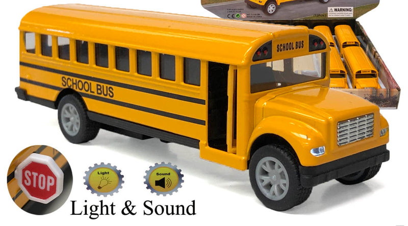 5" School Bus - Sound and Light - Lemon And Lavender Toronto