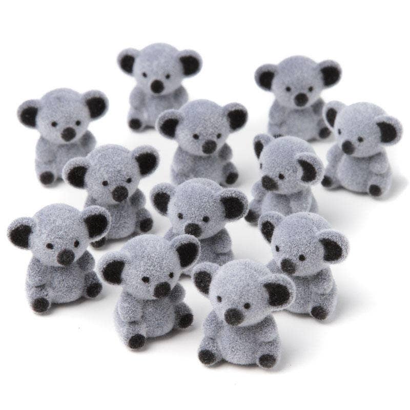 Miniature Flocked Baby Koala Bear - Sold Individually