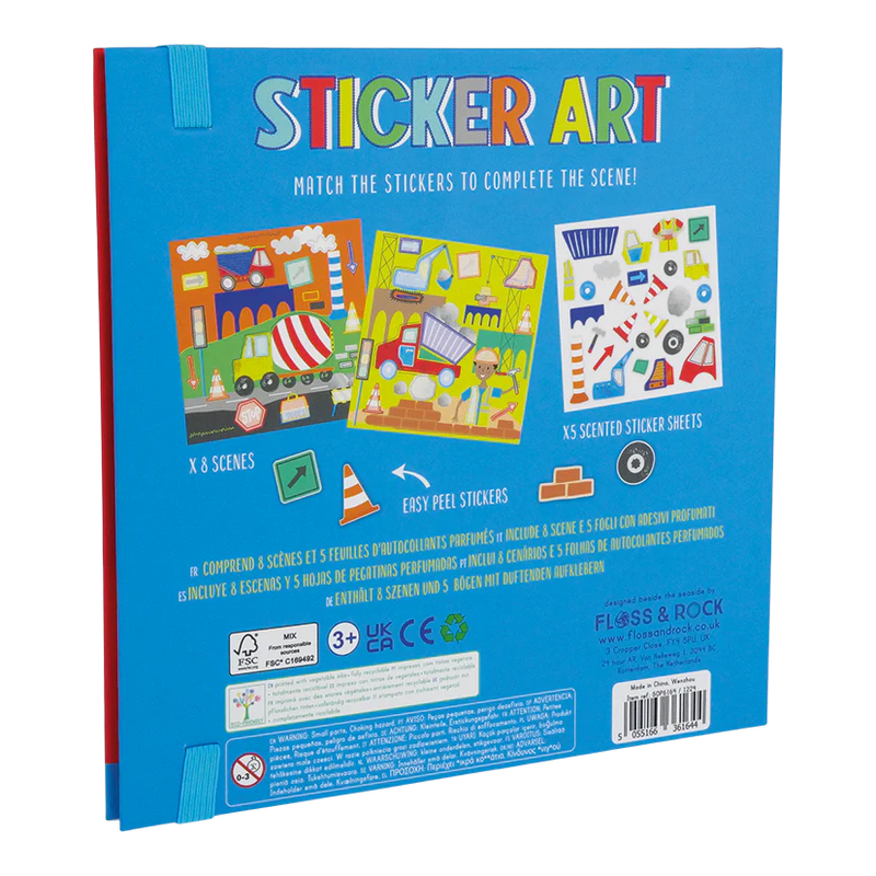 Scented Construction Sticker Art - Floss & Rock