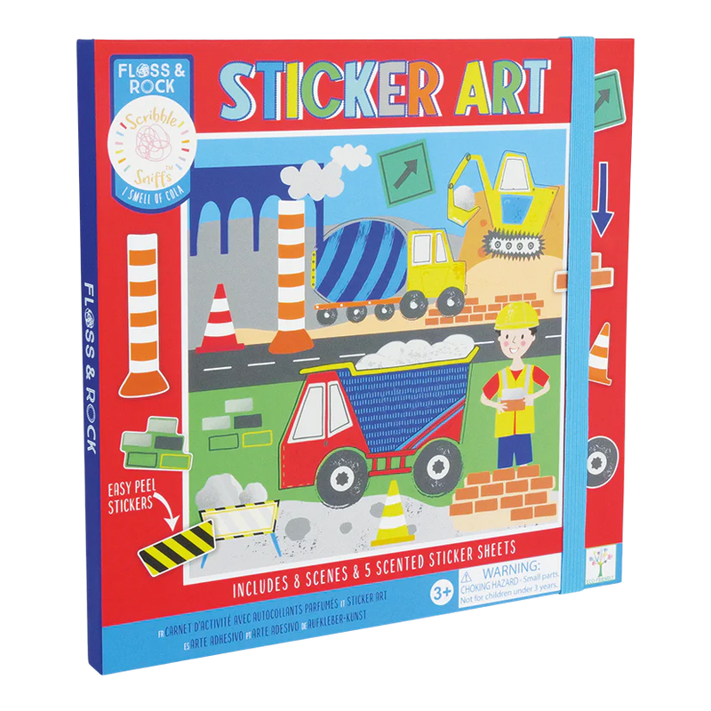 Scented Construction Sticker Art - Floss & Rock
