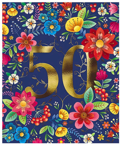 50th Birthday Card - Lemon And Lavender Toronto