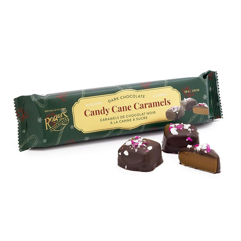 Dark Chocolate -  Candy Cane Caramels