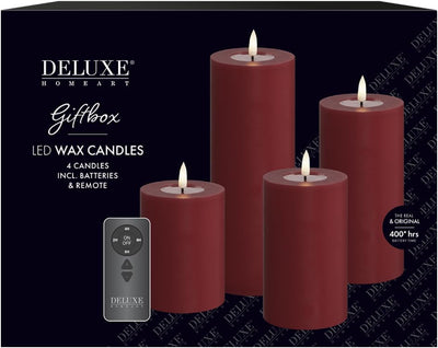 Bordeaux Realistic LED Candle  Box Set