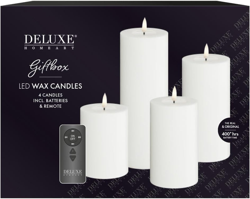 White Realistic LED Candle  Box Set
