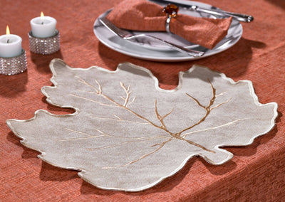 Leaf Placemat Orange or Beige