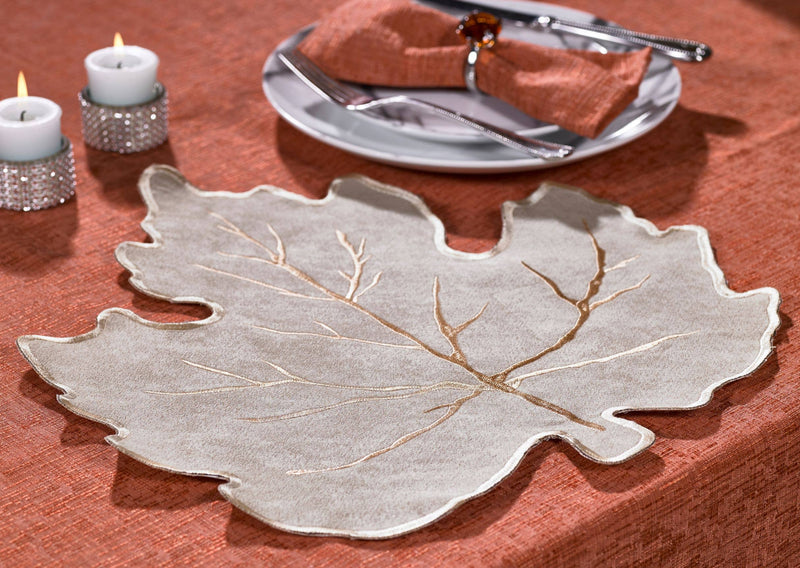 Leaf Placemat Orange or Beige