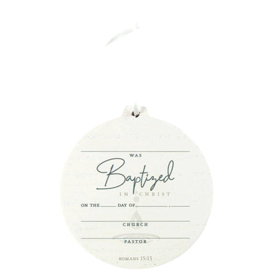 Ornament Baptized In Christ White