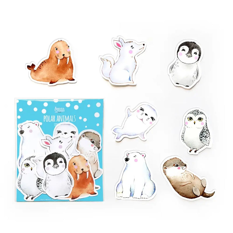 Polar Animal Sticker Set