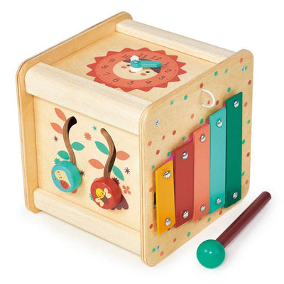 Wooden Toddler Activity Cube - Montessori