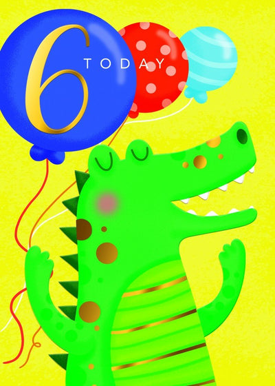 6 TODAY – CROCODILE - Greeting Card - Lemon And Lavender Toronto