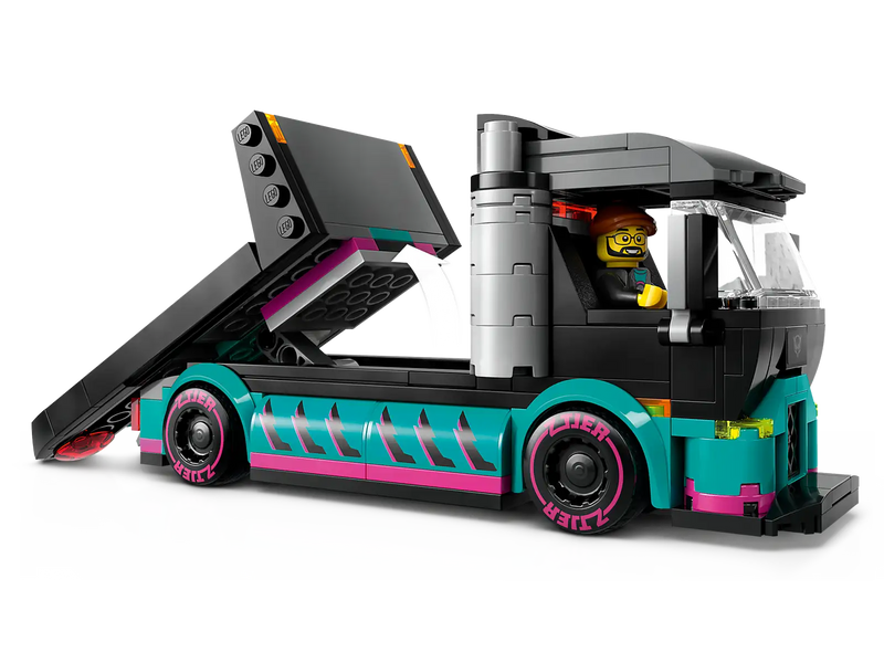 LEGO® City Race Car and Car Carrier Truck Building Toy