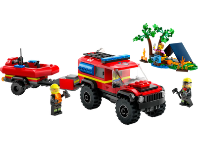 LEGO® City 4x4 Fire Truck with Rescue Boat