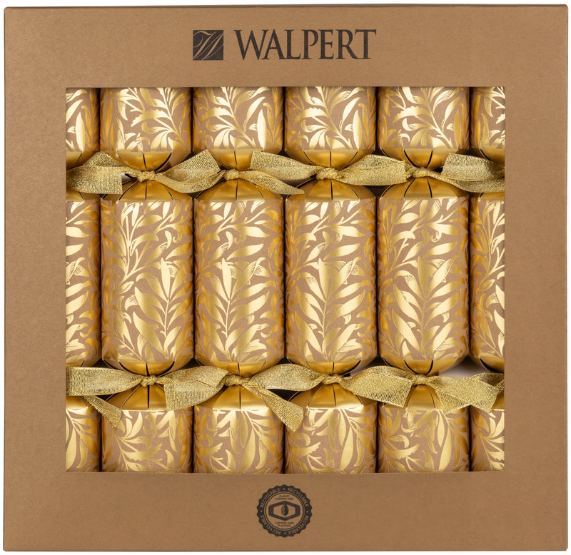 Gold Willow Christmas Crackers - 6 Count